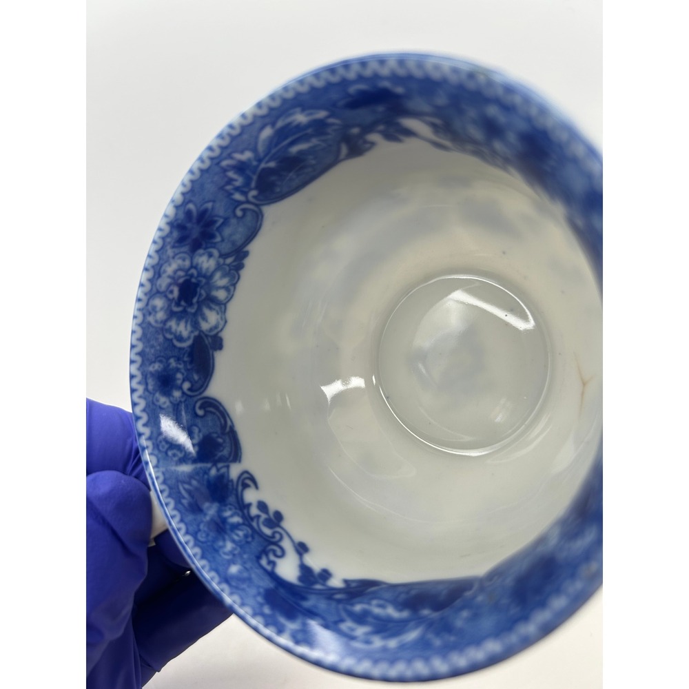 Maruta China Tea Cup and Saucer Set Blue White Willow Occupied Japan Vintage - Picture 10 of 16